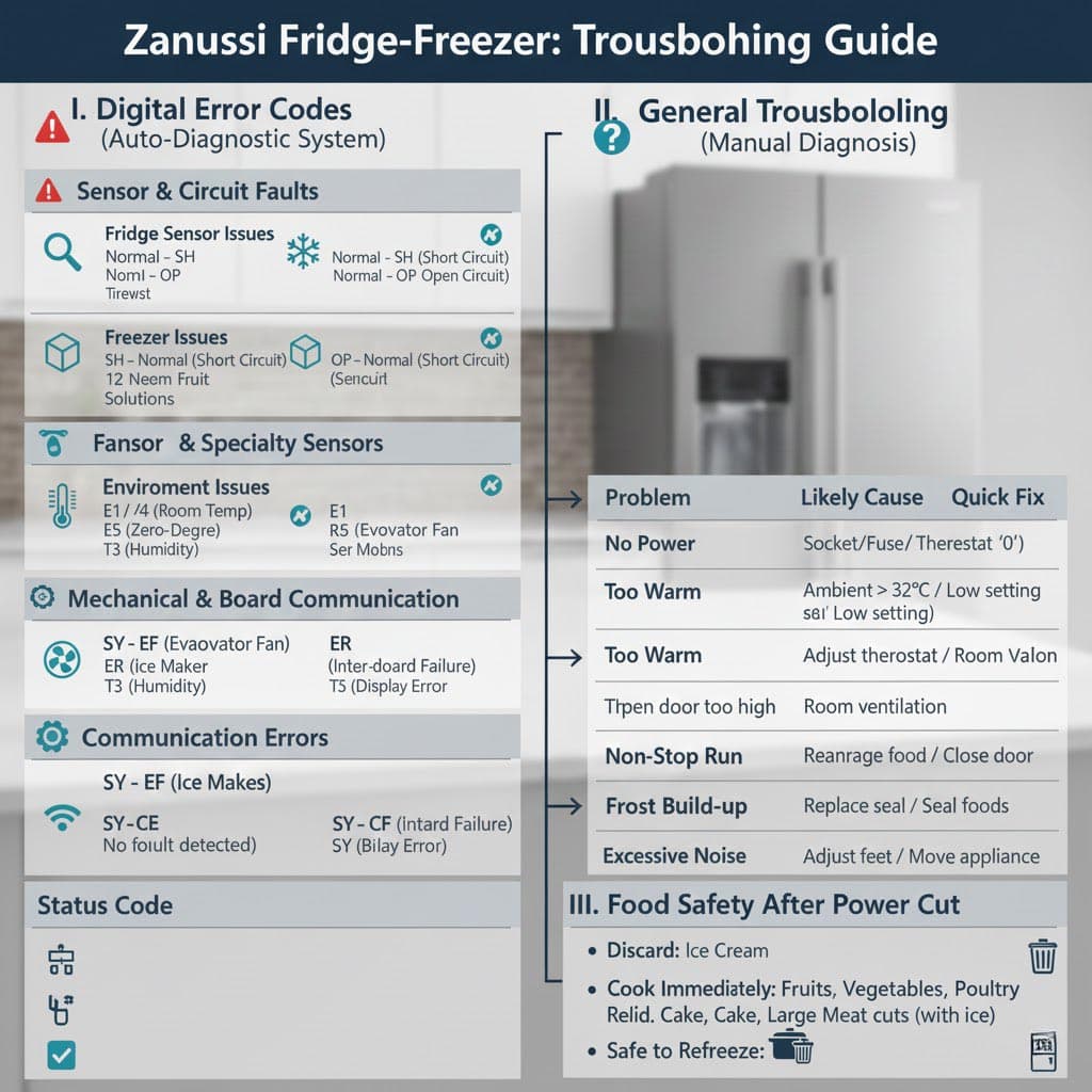 Zanussi Fridge Freezer Error Codes: Troubleshooting & Solutions for Common Issues